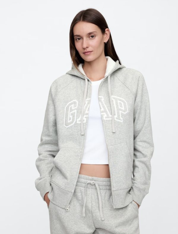 POLERON GAP LOGO CON CIERRE MUJER - Imagen 3